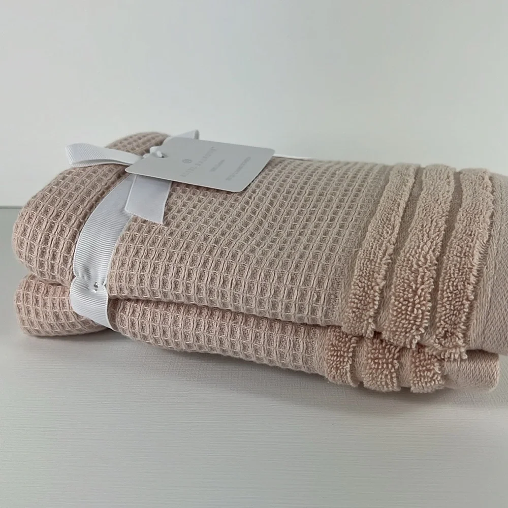 Hotel Balfour Hand Towels Light Pink 100% Cotton 2 Pieces NEW